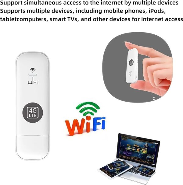 Global Edition 4G LTE Portable WiFi Hotspot for Travel with SIM Card Slot Hotspot Device Support FDD:B1/2/3/4/5/7/8/20/28/66 in North America, South America Europe Africa Around The World (Black) - Image 8
