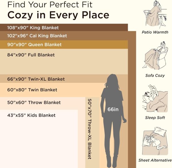 Bedsure GentleSoft Fleece Blanket Twin Size Grey - 300GSM Lightweight Plush Fuzzy Cozy Soft Warm Blanket for Bed, Sofa, Couch, Travel, Camping, 60x80 inches - Image 10