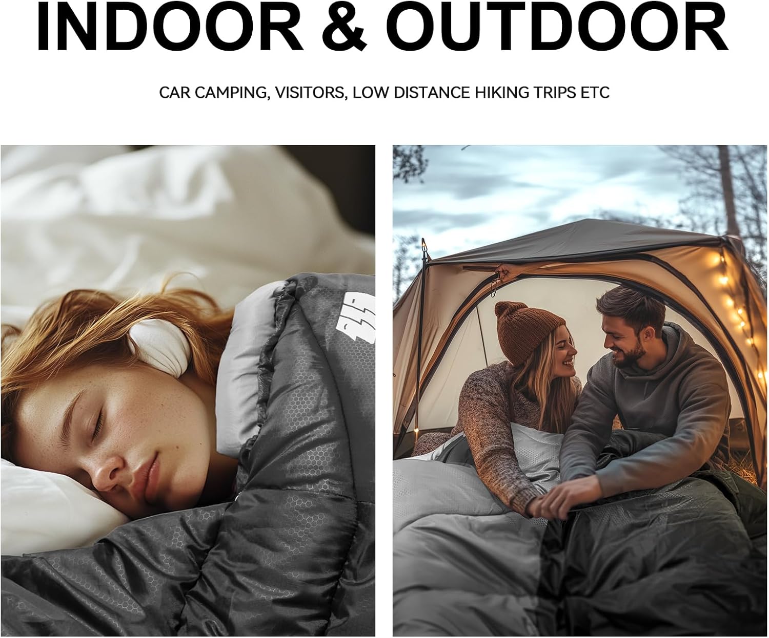 Sleeping Bags for Adults Cold Weather & Warm,Backpacking Camping Sleeping Bag for Tall Girls Boys,Lightweight,Compact,Waterproof Camping Gear for Traveling,Hiking,Hotel,Outdoor & Indoor - Image 8