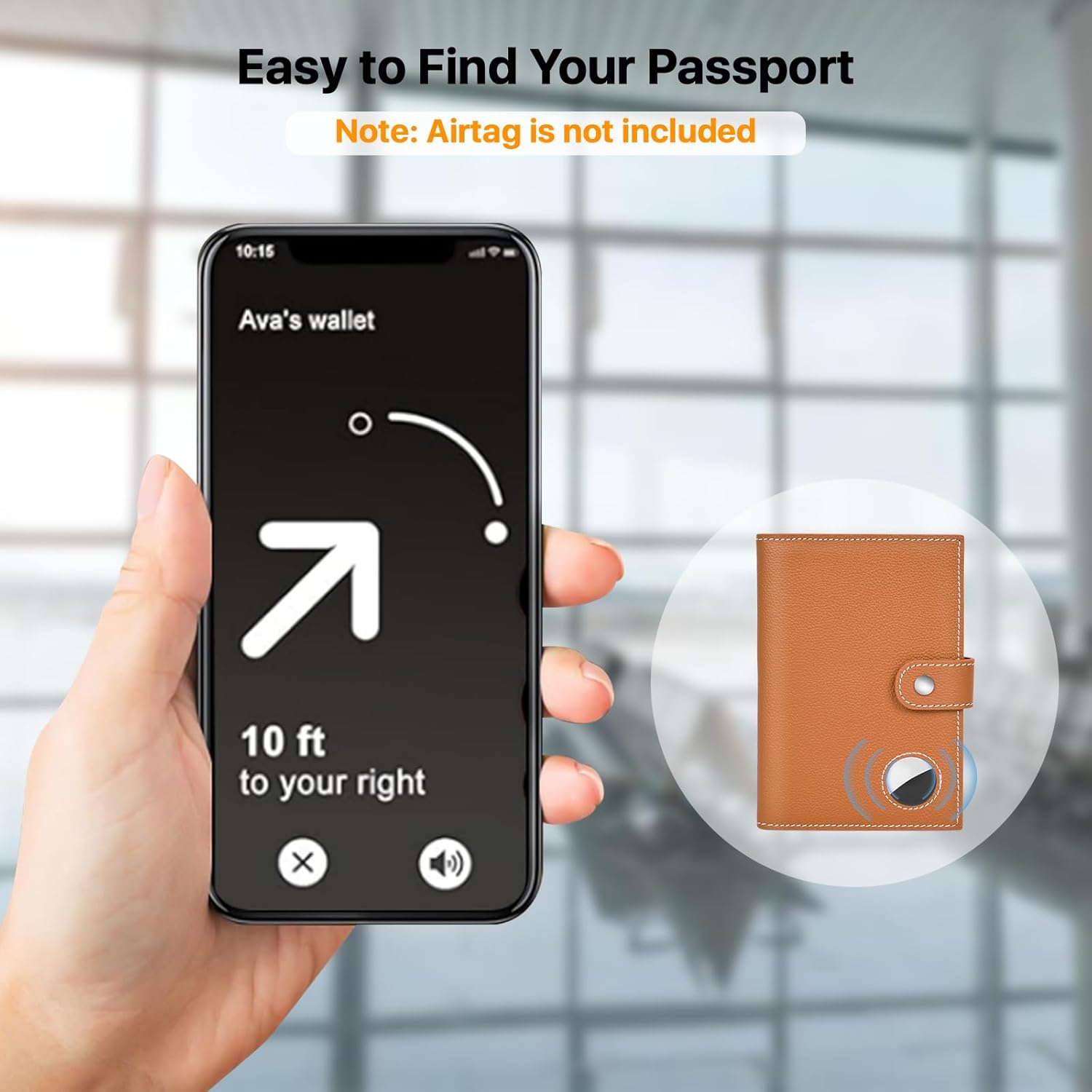 Genuine Leather Passport Holder, RFID Blocking Travel Wallet for Men/Women, Stylish Passport Cover with Airtag Slot, Durable Passport Wallet case travel essentials (Brown) - Image 5