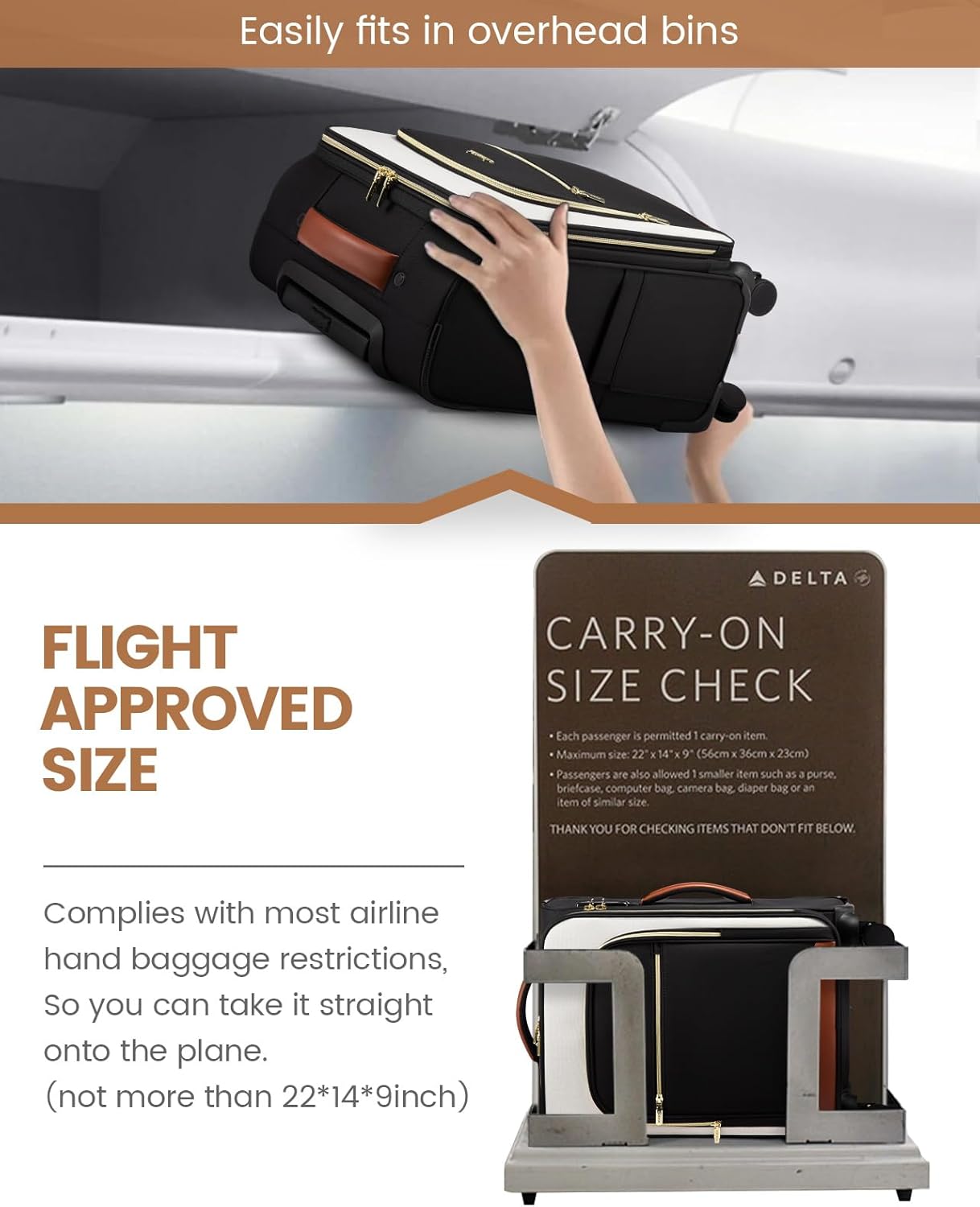 LOVEVOOK Carry On Luggage 22x14x9 Airline Approved, 20 Inch Softside Suitcases with Wheels, Lightweight Spinner Carry on Suitcase with TSA Lock, Water-Resistant Large Capacity Luggage for Travel - Image 6