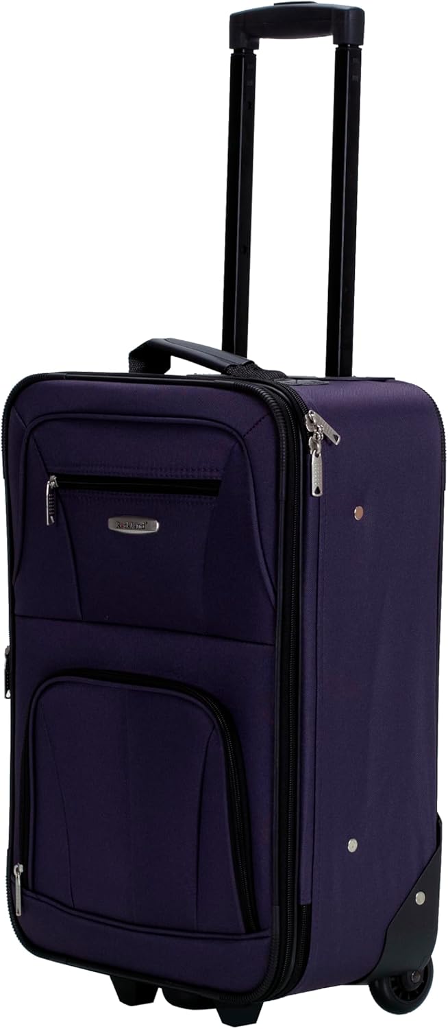 Rockland Fashion Expandable Softside Upright Luggage Set, Purple, 2-Piece (14/19) - Image 10