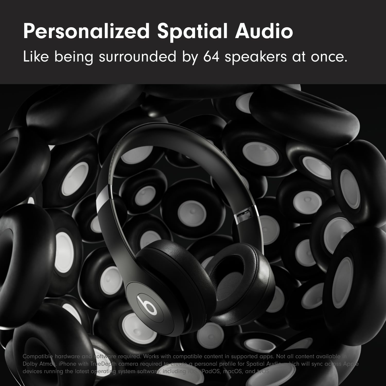Beats Solo 4 - Wireless Bluetooth On-Ear Headphones, Apple & Android Compatible, Up to 50 Hours of Battery Life - Matte Black - Image 4