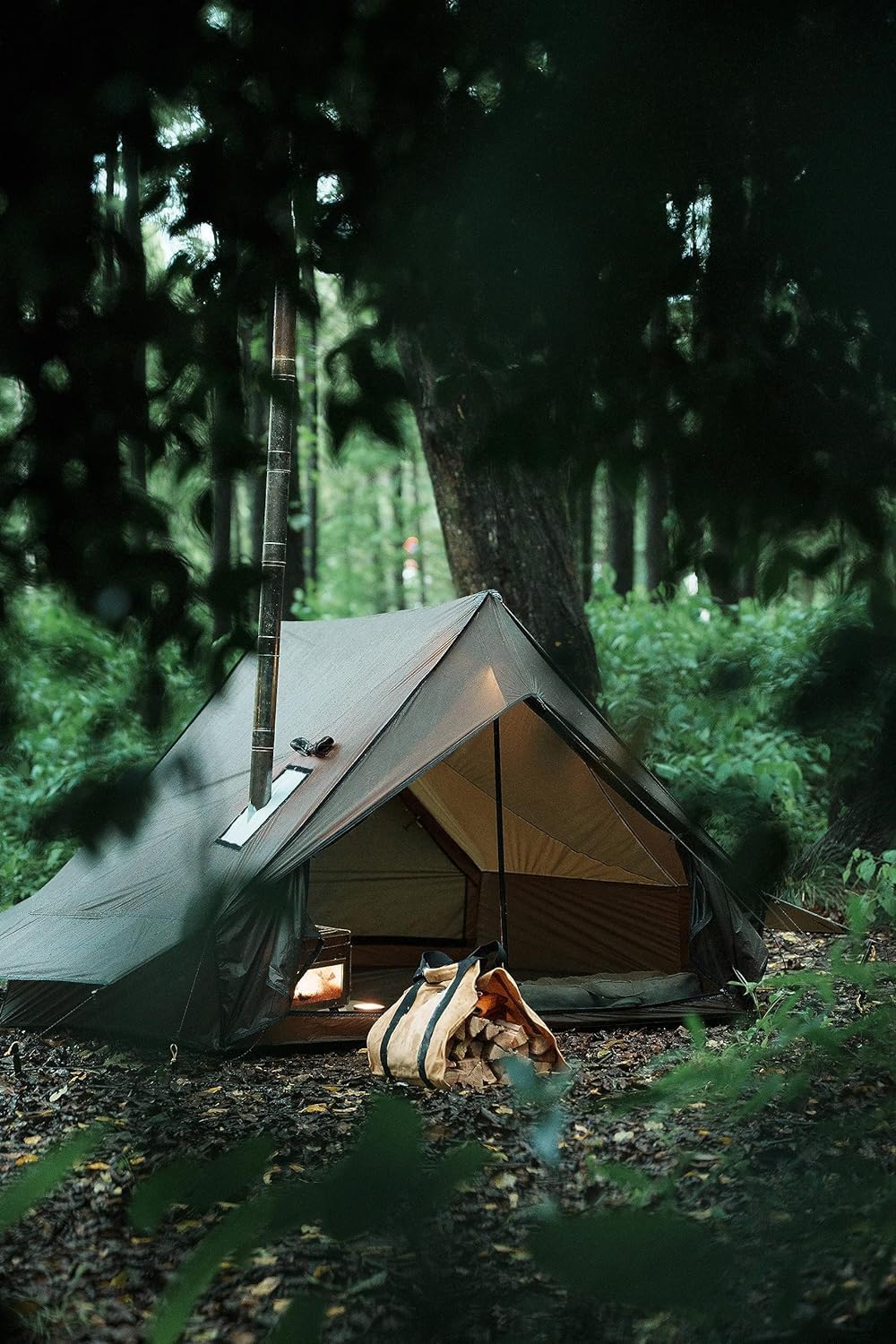 Hot Tent with Stove Jack – 4 Season Waterproof & Windproof Shelter for 1–4 People, Lightweight for Camping, Hiking, Hunting & Fishing - Image 6