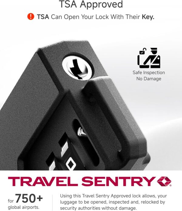 LUGGEX TSA Locks for Luggage, Suitcase Locks TSA Approved, Luggage Locks, Ease of Use & Durable(Black,4 Pack) - Image 7