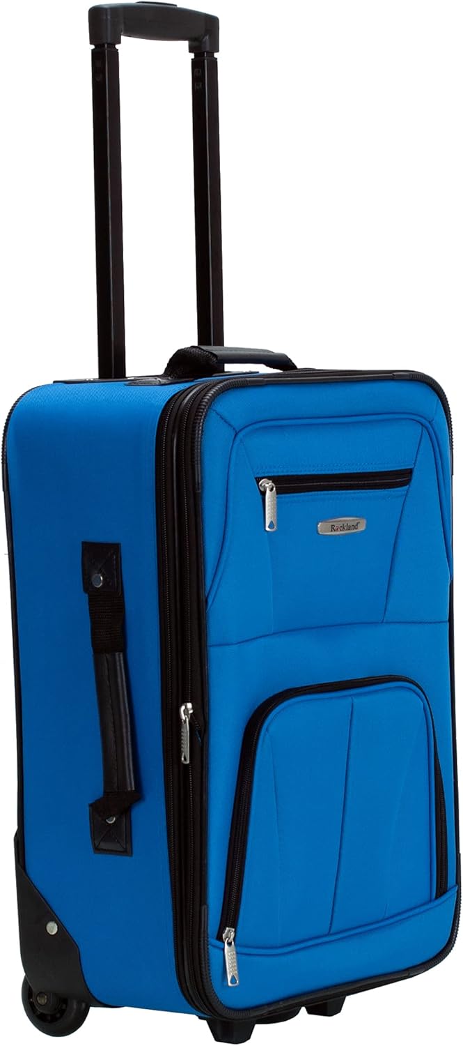 Rockland Journey Softside Upright Luggage Set,Expandable, Blue, 4-Piece (14/19/24/28) - Image 11