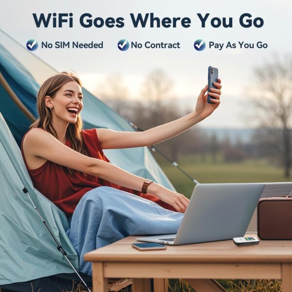 4G LTE WiFi Mobile Hotspot, No SIM Card Required No Contract, 10 Connected Devices, Multiple Networks, Portable Internet for Campers, Motorhomes and Travels, 1GB Local Data - Image 3