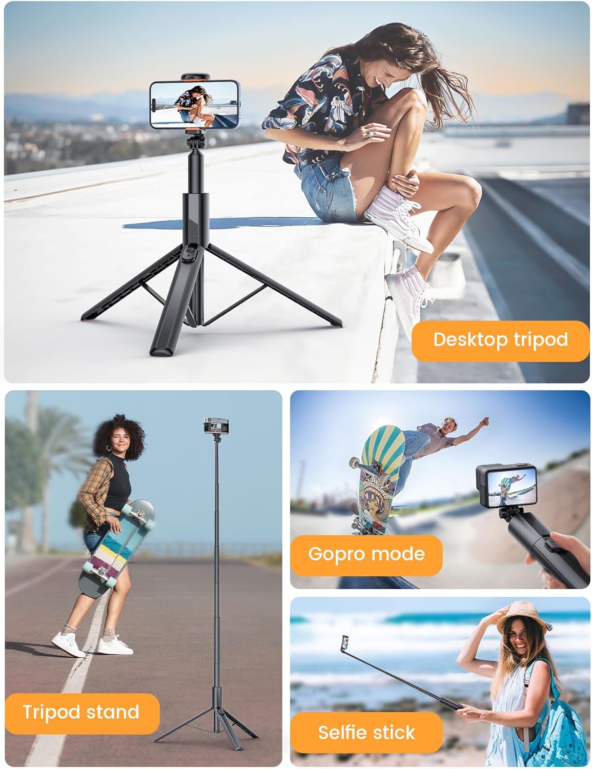 71" Phone Tripod, NT79 Extendable Selfie Stick Professional Video Accessories for Cell Phone&Camera, Phone Tripod Stand Holder with Remote Compatible with iPhone Android, Camera - Image 6