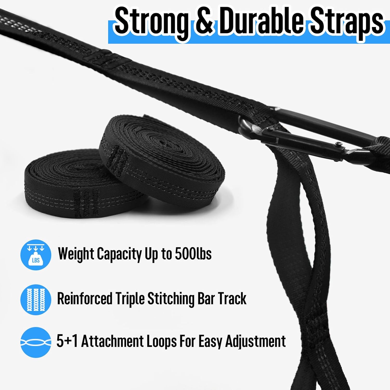 Grassman Camping Hammock Double & Single Portable Hammock with Tree Straps, Lightweight Nylon Parachute Hammocks Camping Accessories Gear for Indoor Outdoor Backpacking, Travel, Hiking, Beach - Image 7