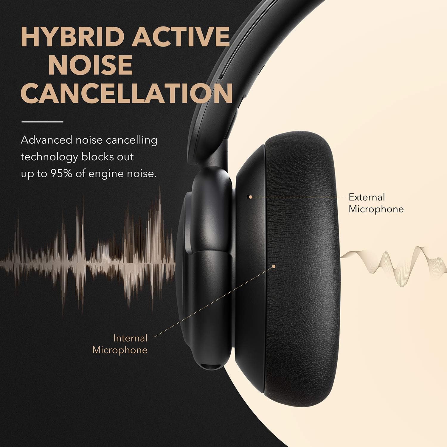 soundcore Life Q30 by Anker, Hybrid Active Noise Cancelling Headphones with Multiple Modes, Hi-Res Sound, Custom EQ via App, 50H Playtime, Comfortable Fit, Bluetooth, Multipoint Connection - Image 4