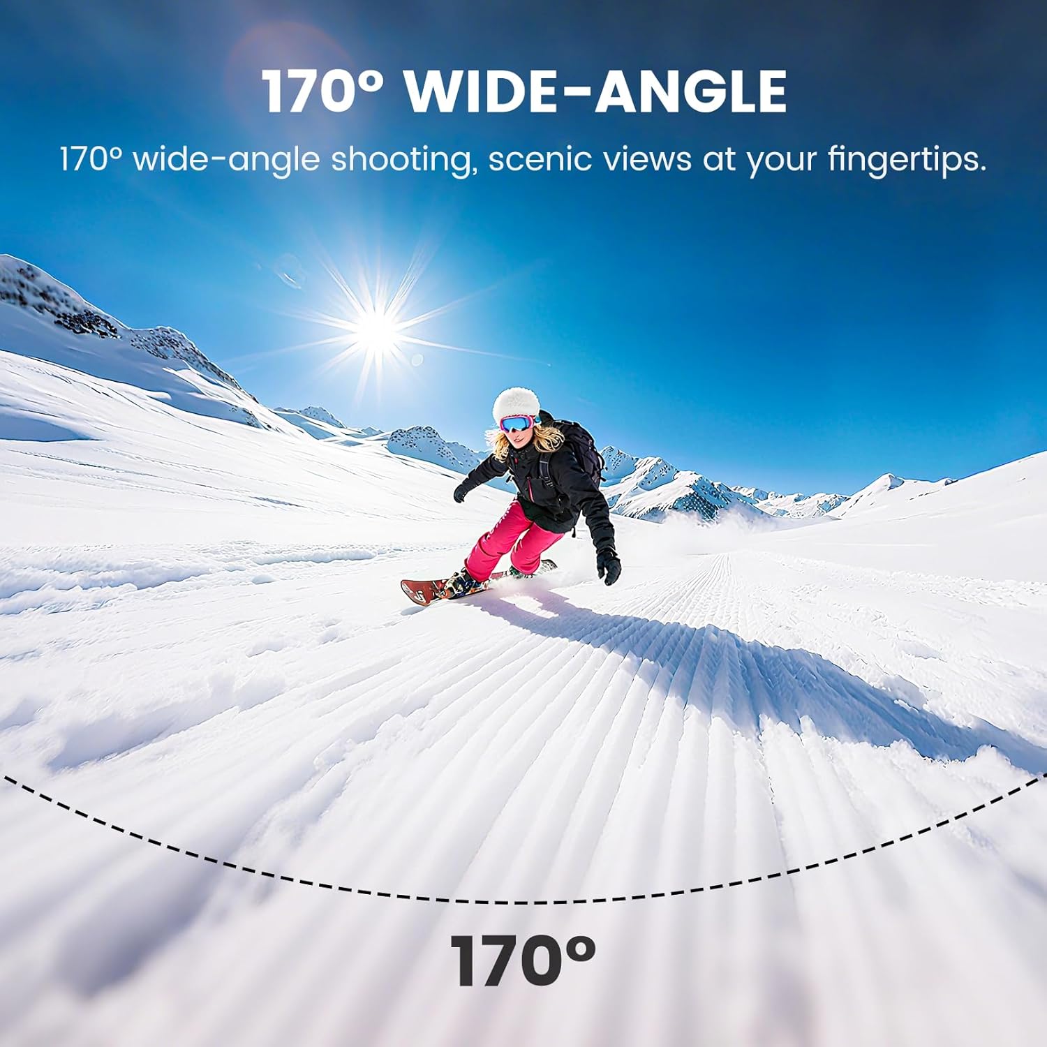 Action Camera 4K 60FPS 48MP, EIS Sports Camera with 128GB Card,131FT Underwater Waterproof Camera with Case, 2inch Touch Screen, 8X Zoom, Remote Control, Batteries & Mounting Kits - Image 6