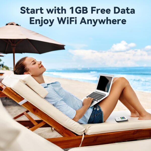 4G LTE WiFi Mobile Hotspot, No SIM Card Required No Contract, 10 Connected Devices, Multiple Networks, Portable Internet for Campers, Motorhomes and Travels, 1GB Local Data - Image 4