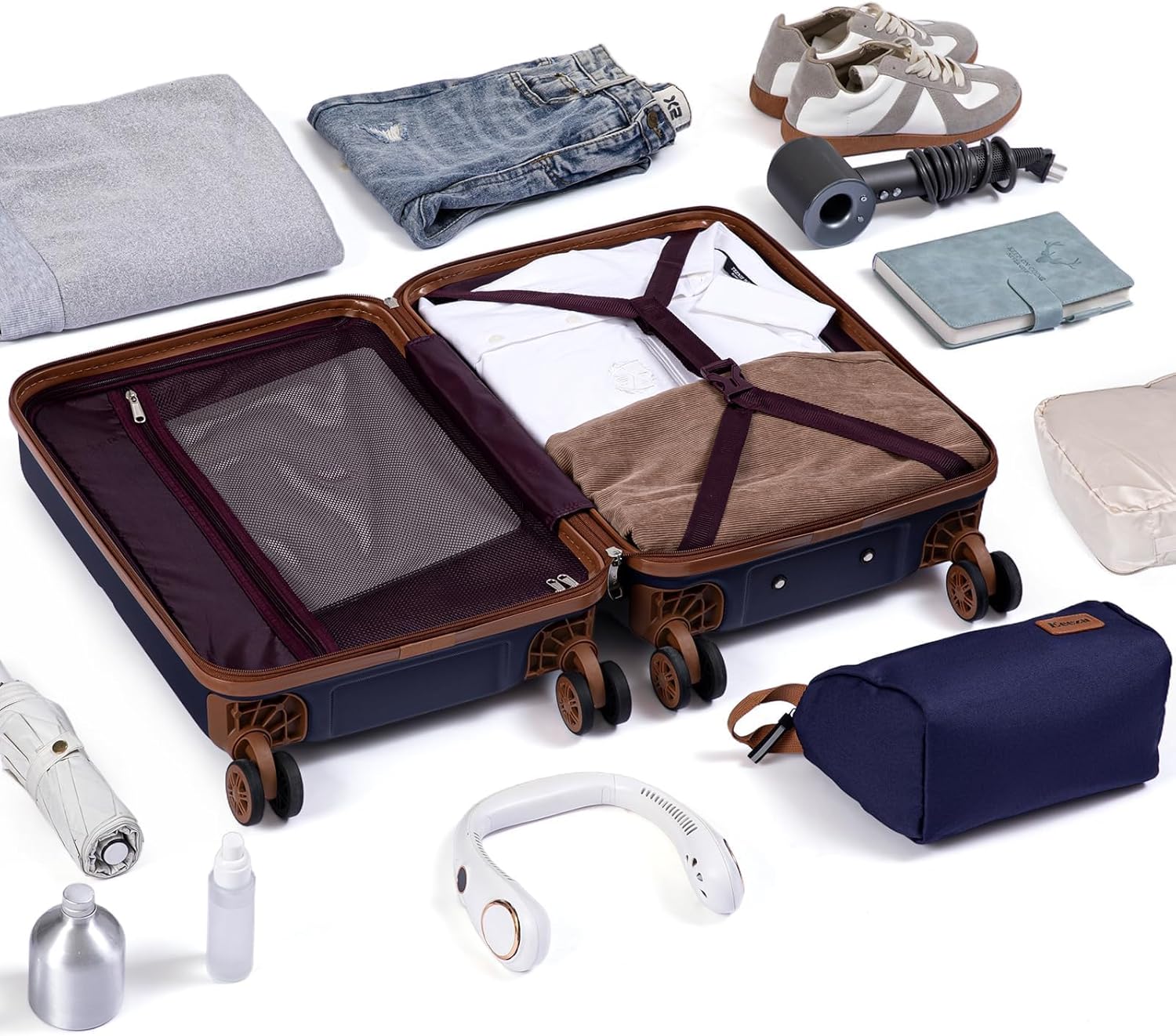 Luggage Sets 3 Piece, Suitcases with Wheels, ABS Hard Case Luggage with TSA Lock Spinner Wheels, Carry On Luggage Set (20inch) - Image 9