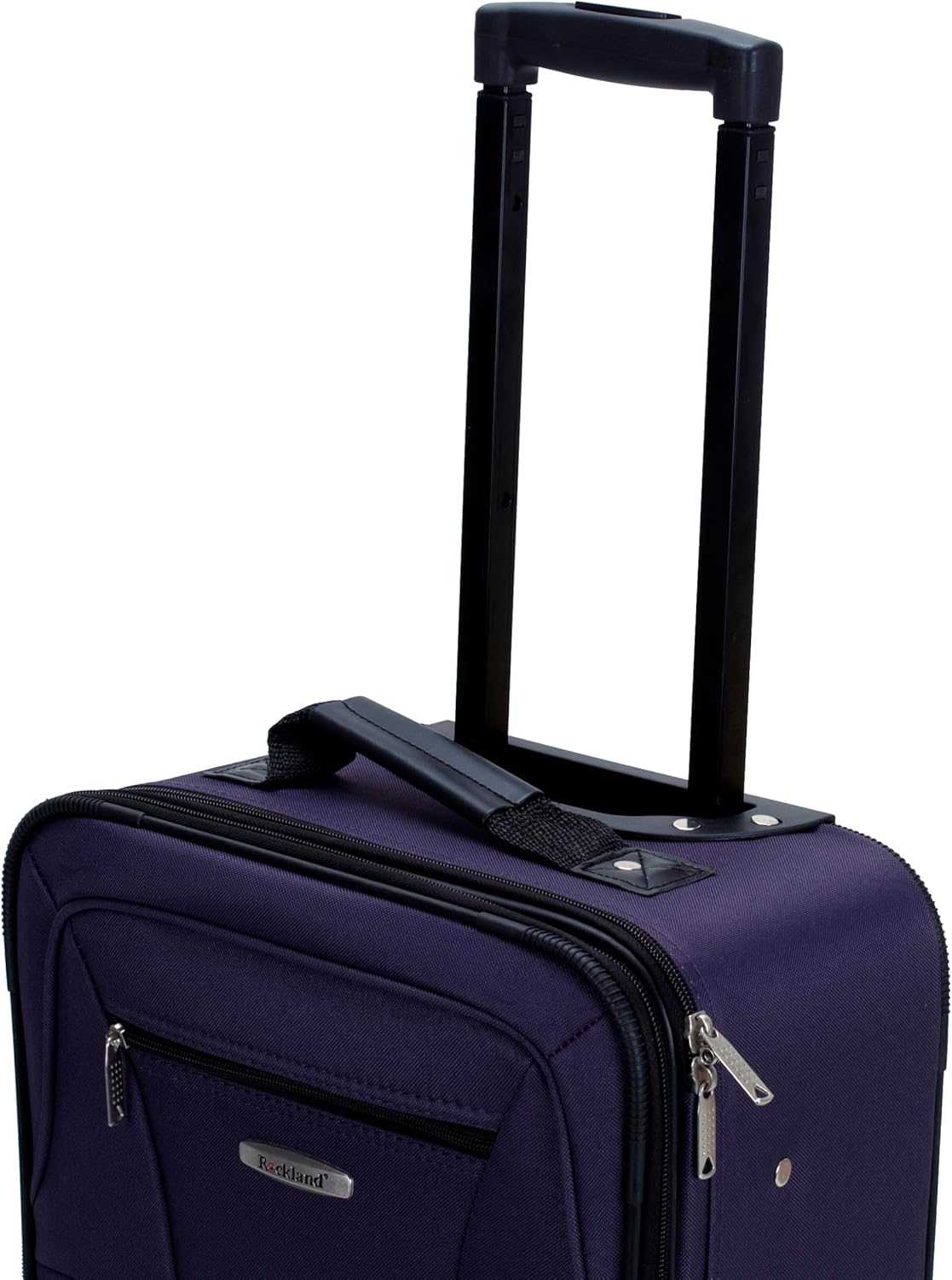 Rockland Fashion Expandable Softside Upright Luggage Set, Purple, 2-Piece (14/19) - Image 7