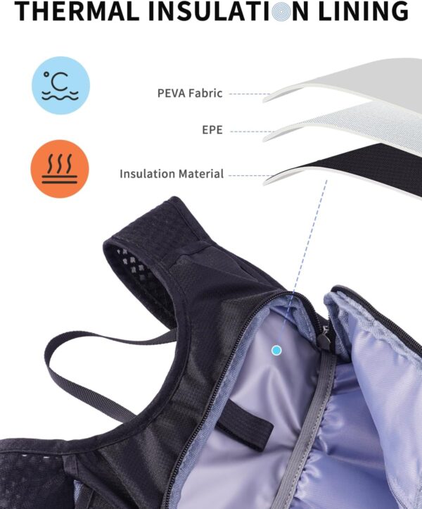 Blue Quartz Hydration Backpack with 2L Water Bladder, Hiking Water Backpack for Women Men, Lightweight Cycling Daypack with Phone Pocket & Helmet Net Bag, Hydration Pack for Biking, Running, Skiing - Image 6