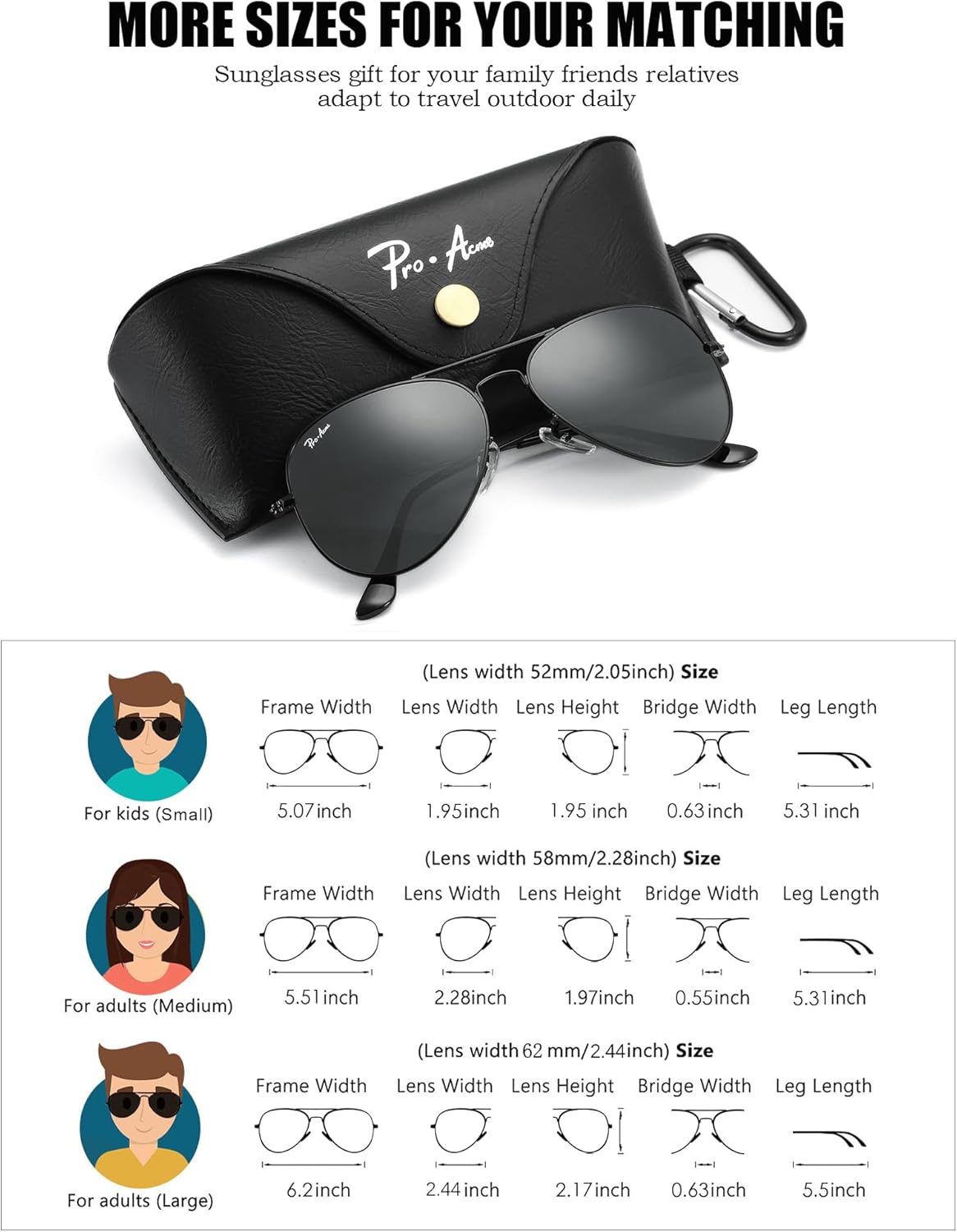 Pro Acme Classic Aviator Sunglasses for Women & Men Metal Frame UV400 Driver Sunglasses - Image 7