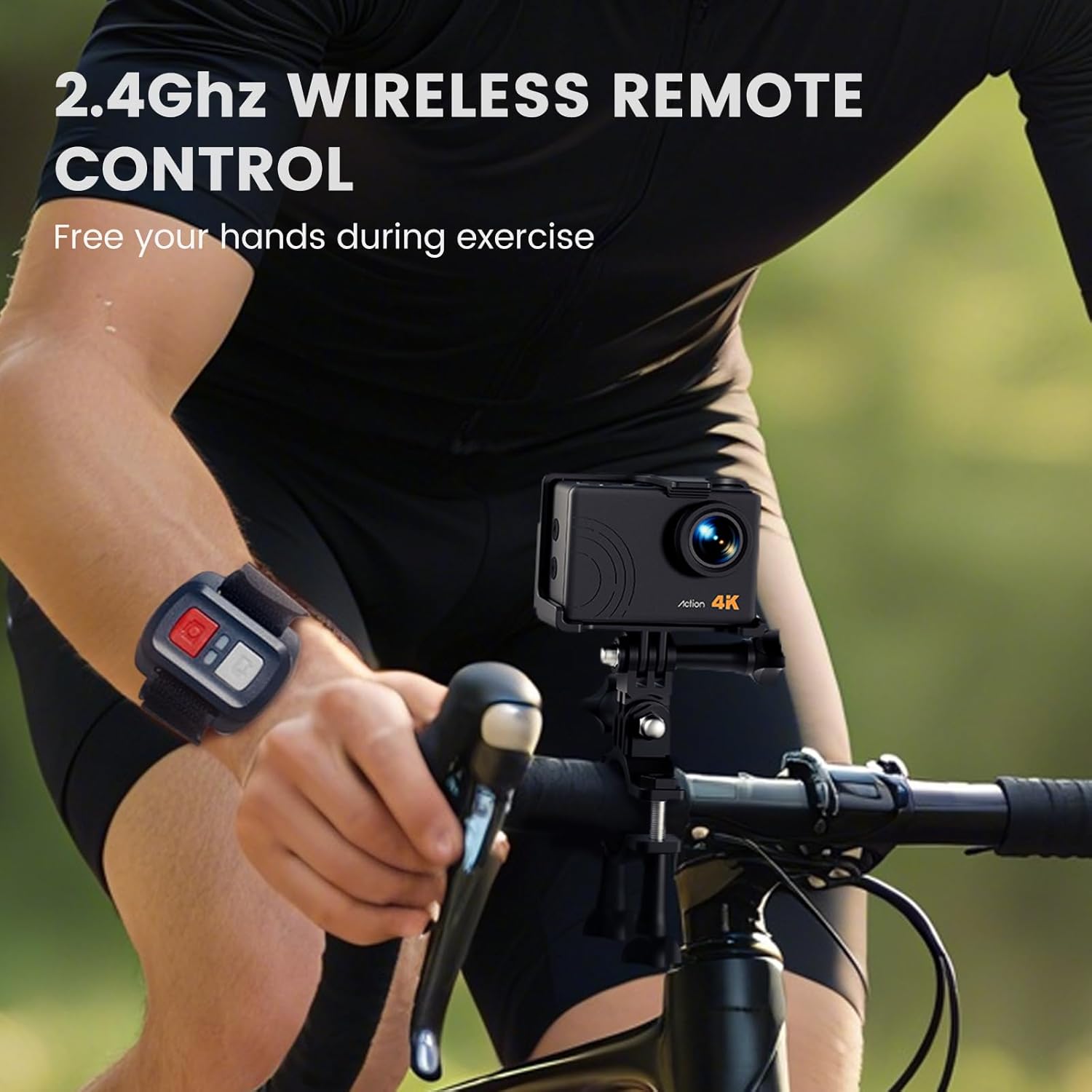 Action Camera 4K 60FPS 48MP, EIS Sports Camera with 128GB Card,131FT Underwater Waterproof Camera with Case, 2inch Touch Screen, 8X Zoom, Remote Control, Batteries & Mounting Kits - Image 7