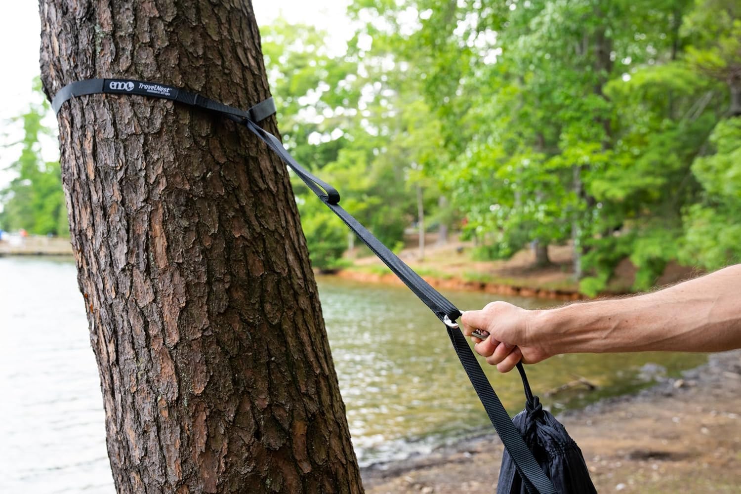 ENO TravelNest Hammock & Straps Combo - Portable Hiking and Camping Hammock with Straps Included - Travel Hammock for Camping, Hiking, Backpacking, a Festival, or The Beach - Marine - Image 10