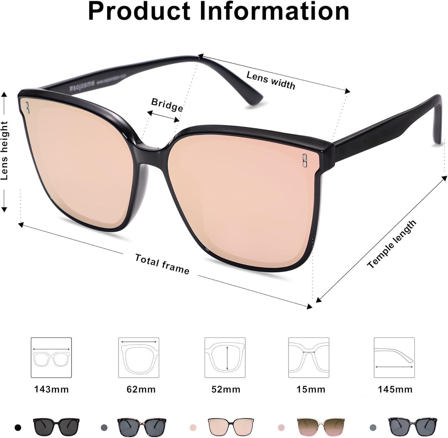 SOJOS Sunglasses for Women Men Vintage Style Shades SJ2157 - Image 6
