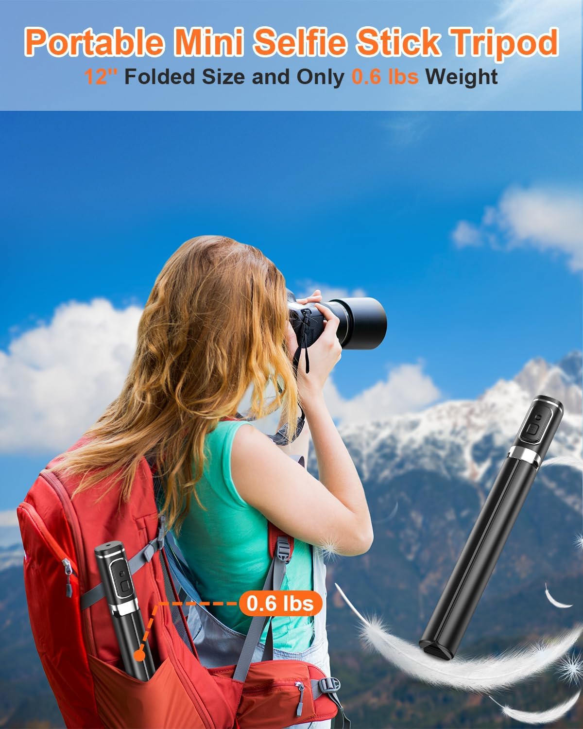 Selfie Stick,67 inch/1.7 Meter Selfie Stick Tripod,Gifts for Women Men,Portable Cell Phone Tripod Stand with Wireless Remote Shutter Compatible with iPhone 16e/16/15/14/13, Samsung Series(Black) - Image 7