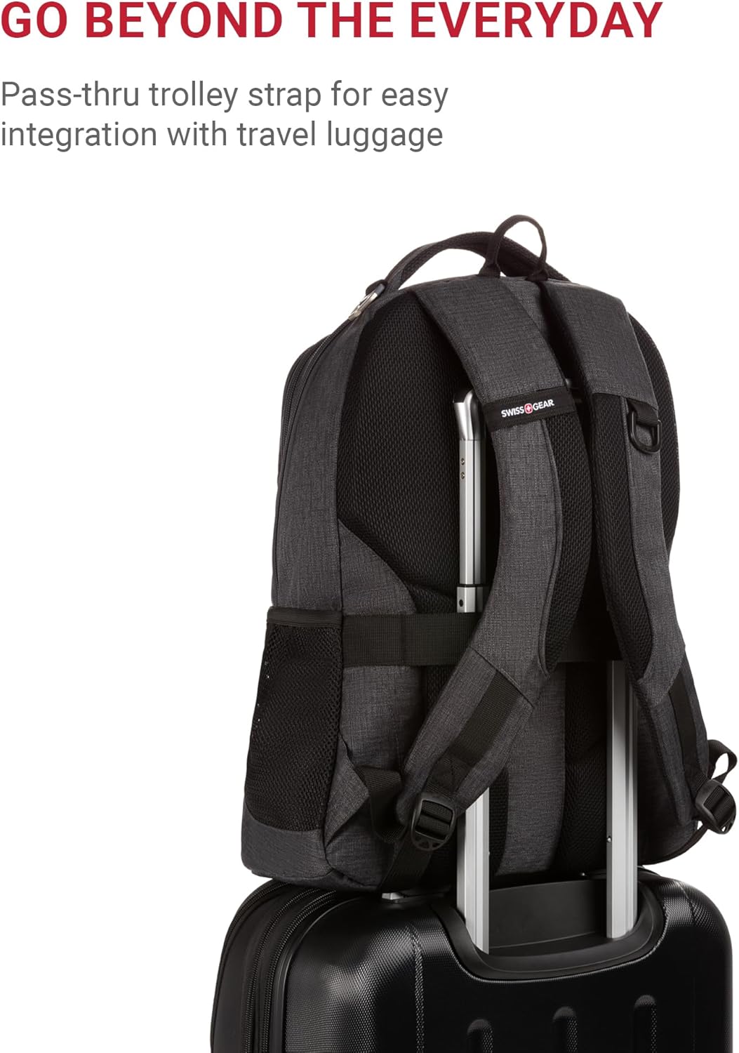 SwissGear Cecil 5505 Laptop Backpack, Charcoal, 18-Inch - Image 5