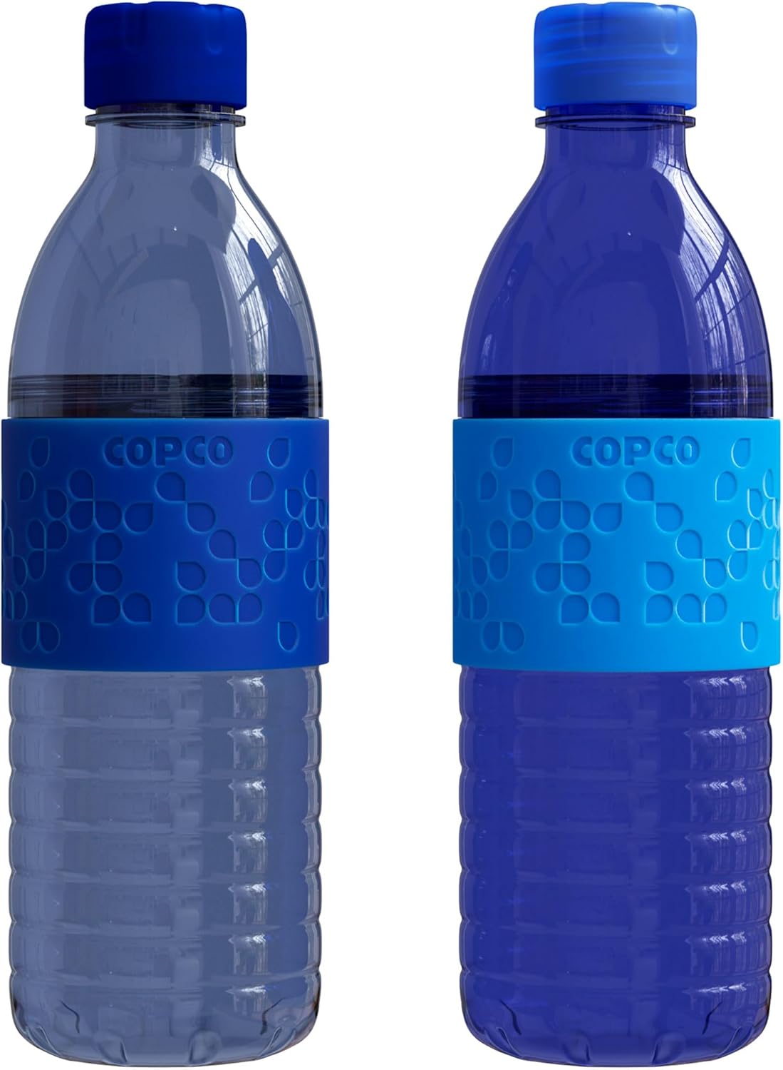 Copco Hydra 16.9oz Water Bottle, Set of 2 - Non-Slip Sleeve & BPA-Free Tritan Plastic - Dishwasher Safe, Reusable Plastic To Go Bottle - Leak-Proof, Spill-Proof, Portable Water Bottle (Navy & Blue) - Image 2