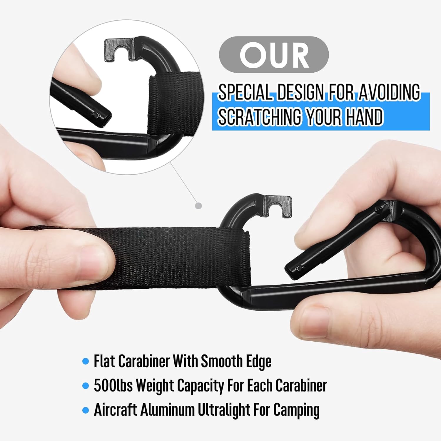 Grassman Camping Hammock Double & Single Portable Hammock with Tree Straps, Lightweight Nylon Parachute Hammocks Camping Accessories Gear for Indoor Outdoor Backpacking, Travel, Hiking, Beach - Image 6