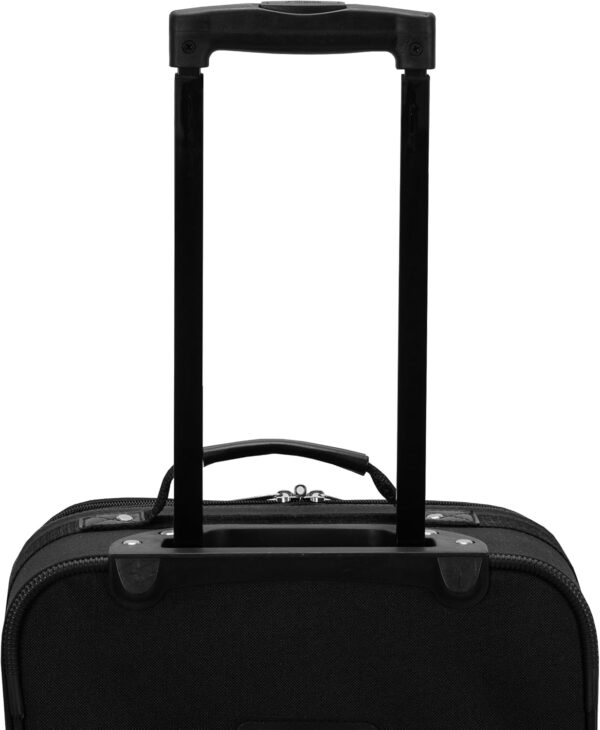 Rockland Fashion Softside Upright Luggage Set, Expandable, Black, 2-Piece (14/19) - Image 6