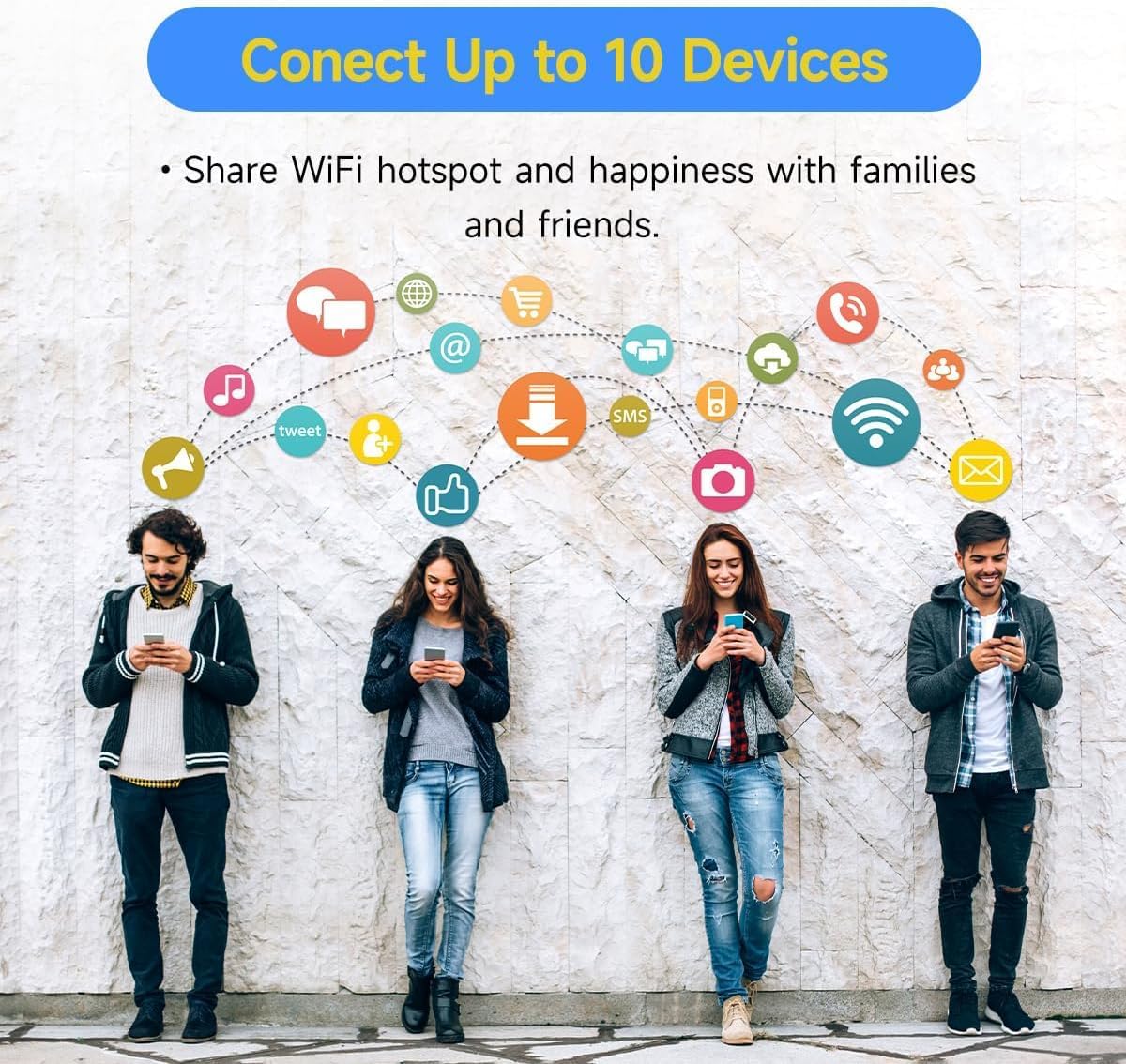 FREEBOT Mobile Hotspot Portable WiFi for Travel in 150+ Countries, No SIM Card, No Contract Required, High Speed, 10 Connected Devices, Multiple Networks (5GB Global & 10GB US Data, for 90 Days) - Image 5