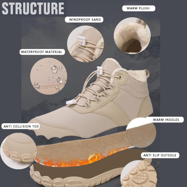 LOSD Hike Barefoot Womens, Hike Winter Barefoot Shoes Women Men, Winter Barefoot Boots Women, Barefoot Hiking Boots - Image 4