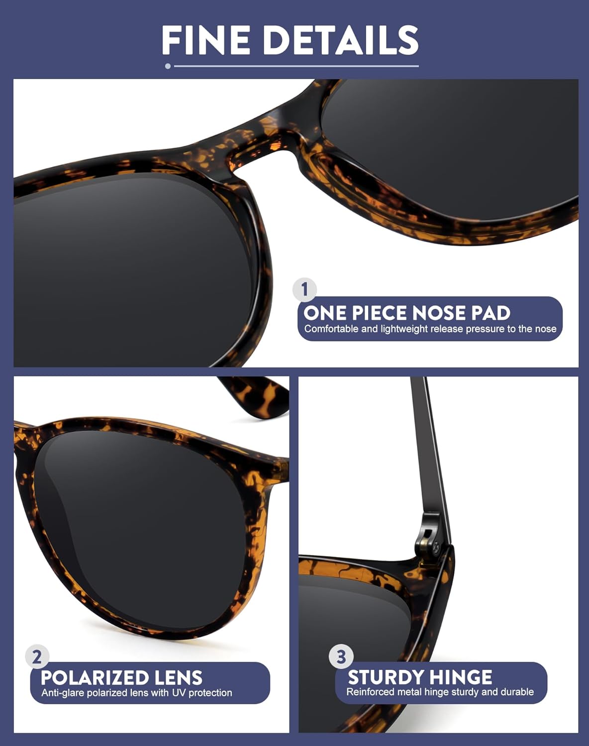 Retro sunglasses womens 2024 trendy round classic glasses - Image 5