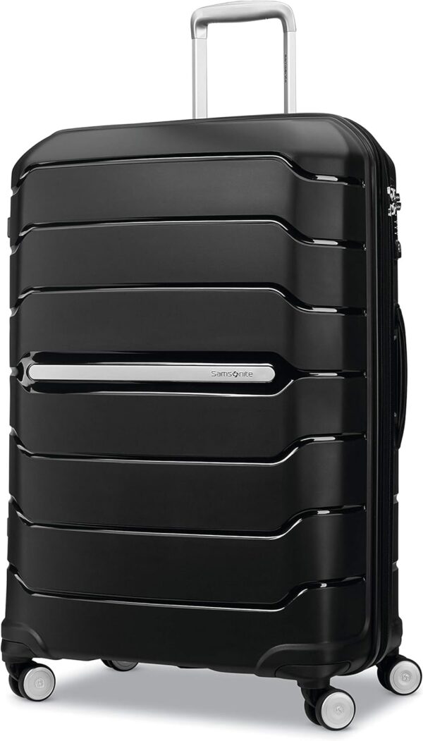 Samsonite Freeform Large Checked Luggage with Dual 360° Spinner Wheels - TSA Lock, Airline-Approved - Lightweight Durable Polypropylene Expandable Hardshell - Black - Image 2