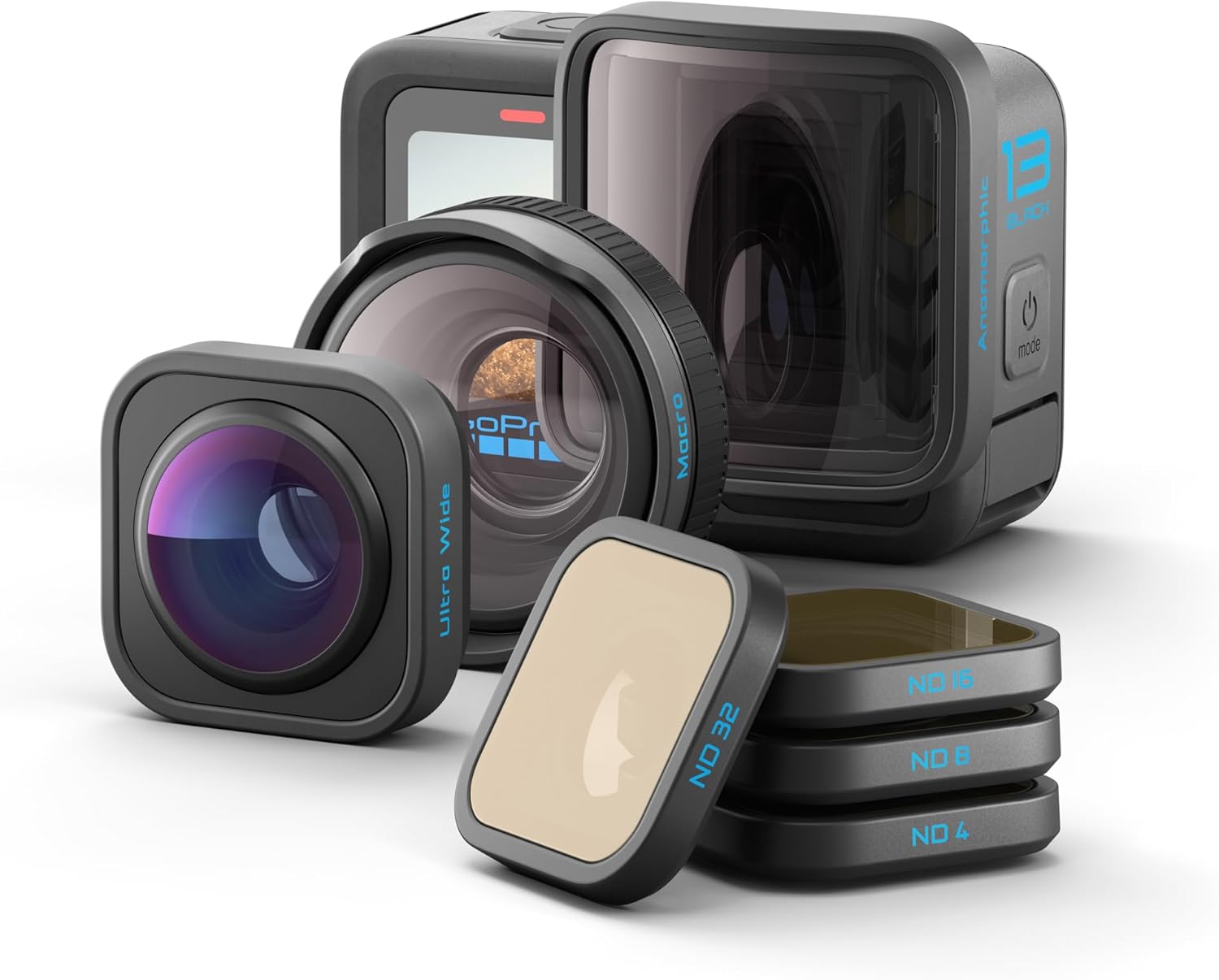 GoPro HERO13 Black + HB-Series Lens Collection - Includes Macro Lens, Ultra Wide Lens, 4 ND Filters, Anamorphic Lens, and Premium Case - Image 2