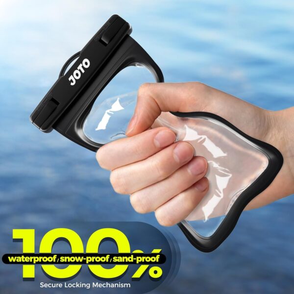 JOTO Up to 7" Universal Waterproof Phone Case for iPhone 17 Air 16 15 14 13 12 11 Plus Pro Max, IPX8 Cellphone Dry Bag XR X SE, Galaxy S23 S22 S21 S20+ S20 S10 Plus Note, Pixel -Black - Image 6
