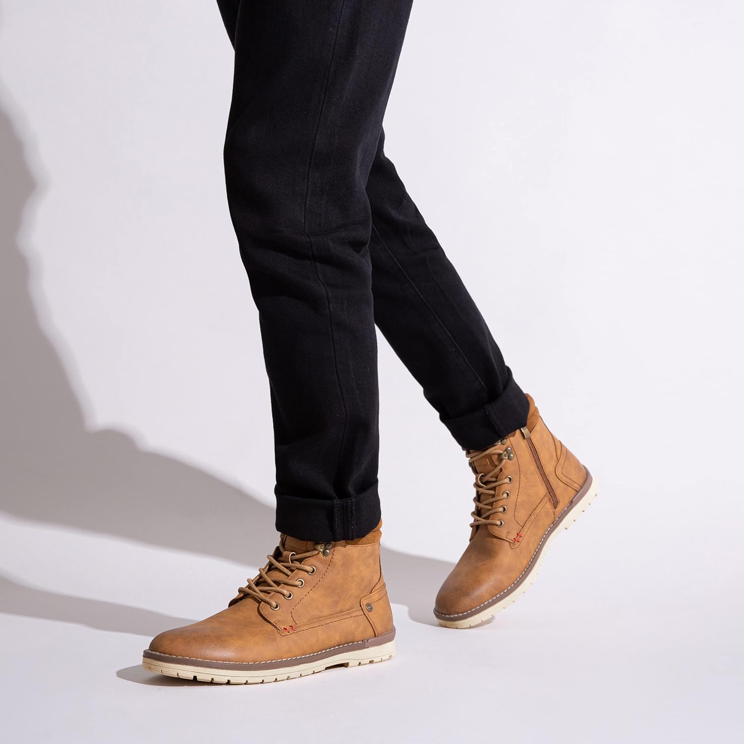 Vostey Men's Chukka Boots Motorcycle Casual Hiking Boot for Men - Image 8