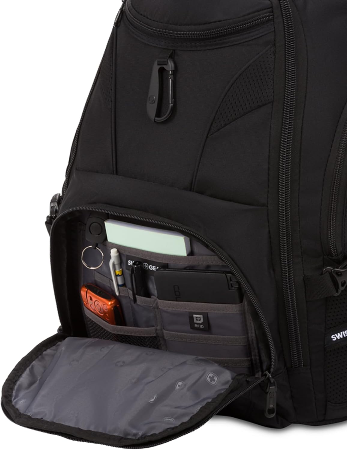 SwissGear 1900 Scansmart TSA 17 Laptop Backpack, Black/Black, 19-Inch - Image 7