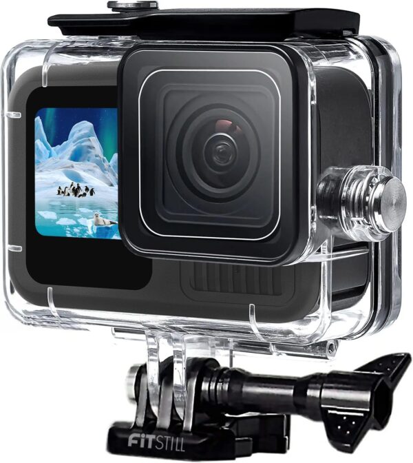 FitStill Underwater Waterproof Diving Housing for Go Pro Hero 13/12/11/10/9 Black,60M/196FT Protective Underwater Diving Housing Shell Accessories (Hero 13/12/11/10/9 Black) - Image 2