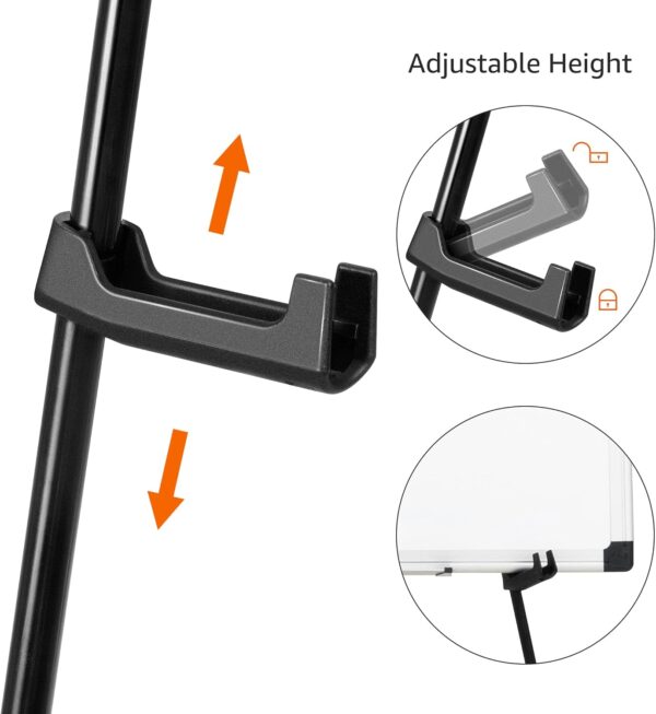 Amazon Basics Easel Display Stand, Instant Floor Poster, Lightweight, Collapsible and Portable with Tripod Base, Black Steel (supports 5 pounds) - Image 4