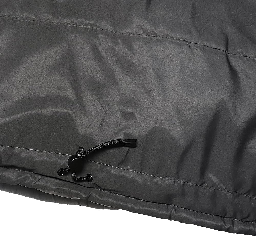 Thermotuff Wearable Sleeping Bag with Dual Hoodie, Zippered Arm Holes, Pockets & Adjustable Drawstring - Ideal for Camping, Cold Weather Hiking, and Stadium Sak Blanket, Grey & White, L-XL - Image 8