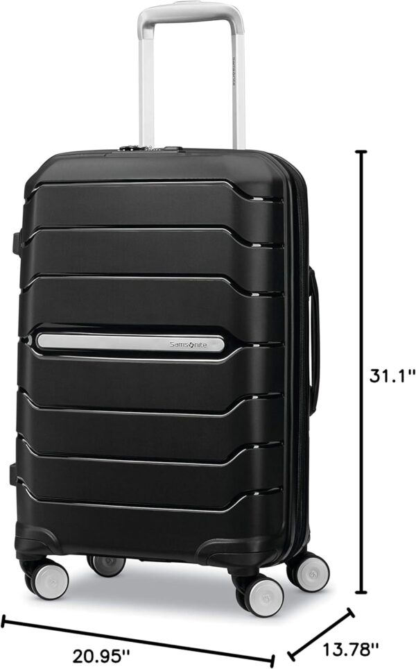 Samsonite Freeform Large Checked Luggage with Dual 360° Spinner Wheels - TSA Lock, Airline-Approved - Lightweight Durable Polypropylene Expandable Hardshell - Black - Image 6