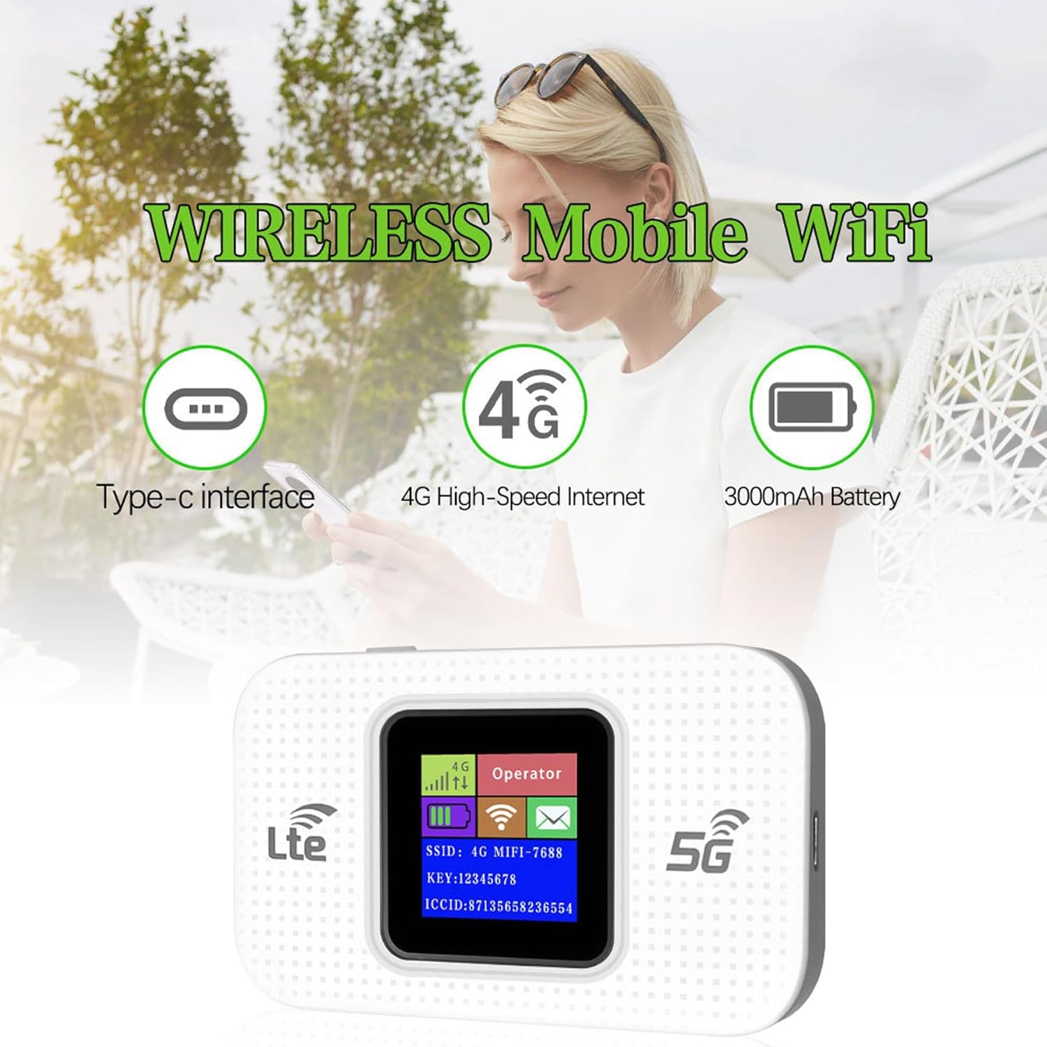Portable WiFi Mobile Hotspot, Portable Travel Router 150Mbps High-Speed SIM Card Hotspot Device Need to Insert Your own Mobile Phone Card, Suitable for Travel Camping and Remote Work - Image 6