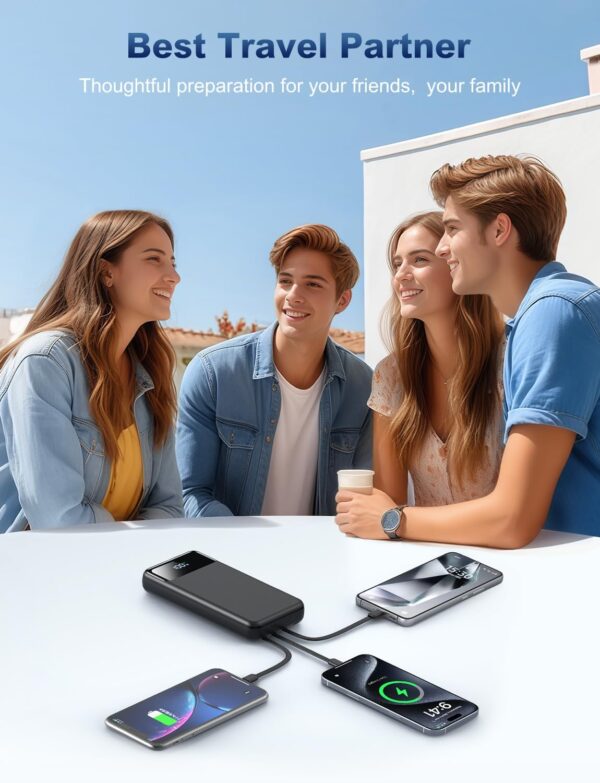 Portable Charger Power Bank 50000mAh Battery Pack, 22.5W Fast Charging PowerBank with Built in Cables,Travel Camping Essential USB-C Portable Phone Charger for iPhone Samsung Pixel Android iPad - Image 6
