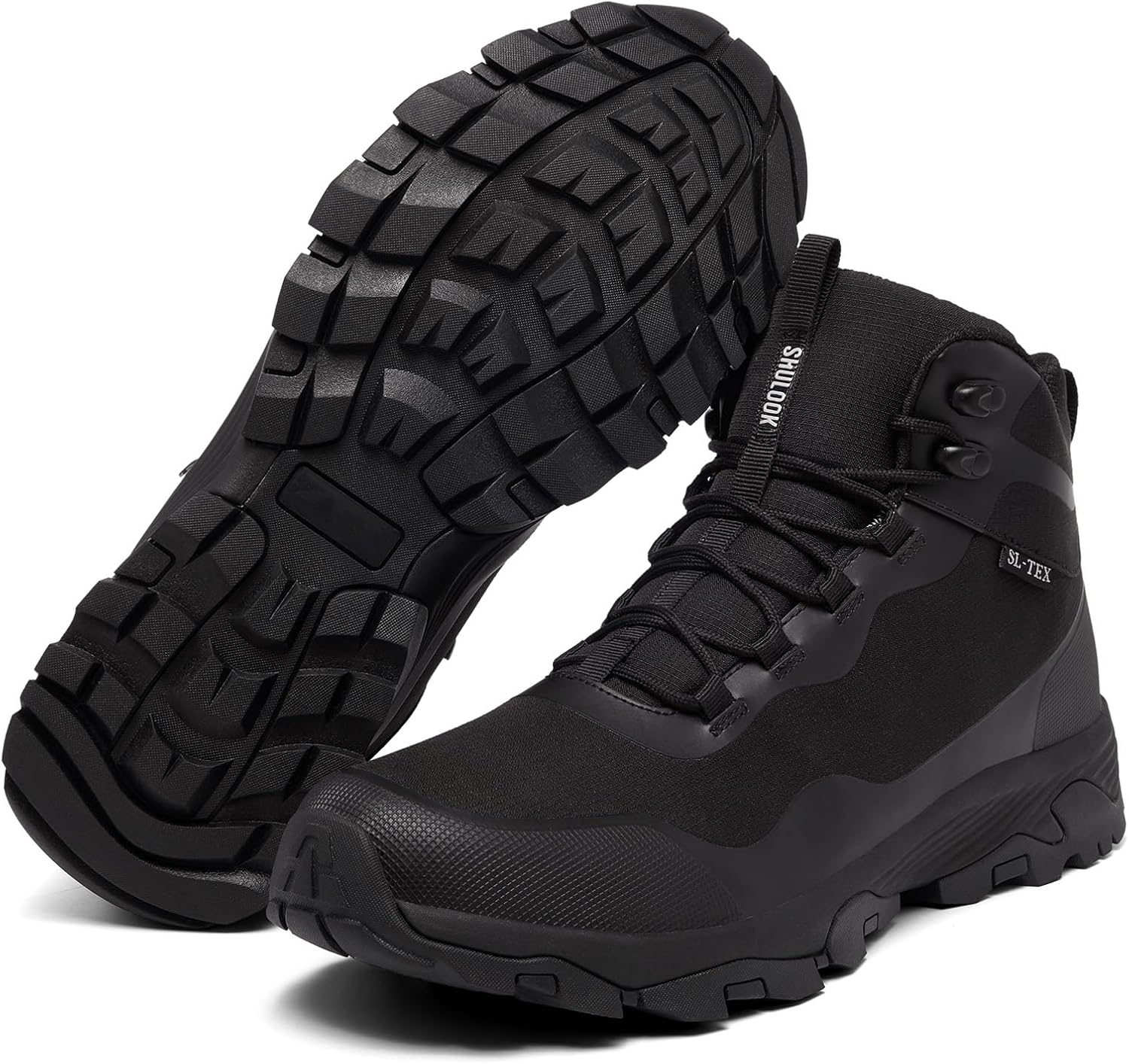 SHULOOK Men's Waterproof Hiking Boots Outdoor Lightweight Breathable Trekking Camping Mountaineering Shoes - Image 7