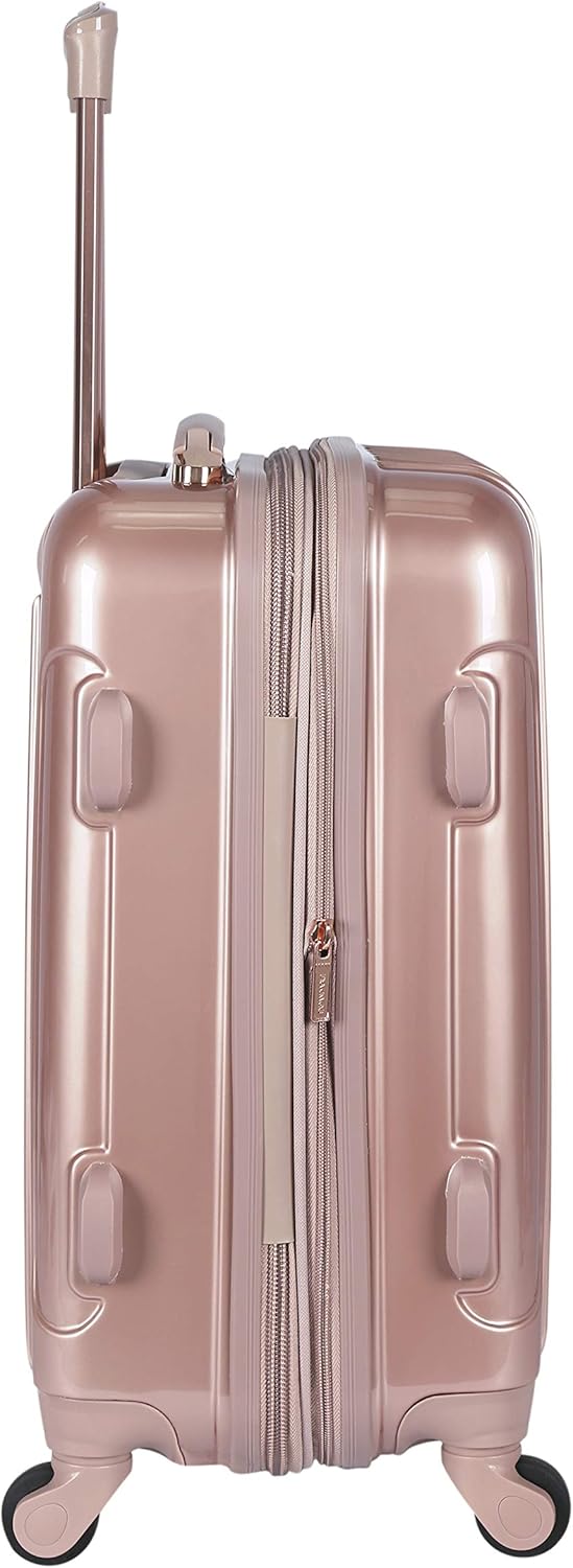 kensie 20" "Alma" Carry-On TSA-Lock Spinner Luggage, Rose Gold - Image 6
