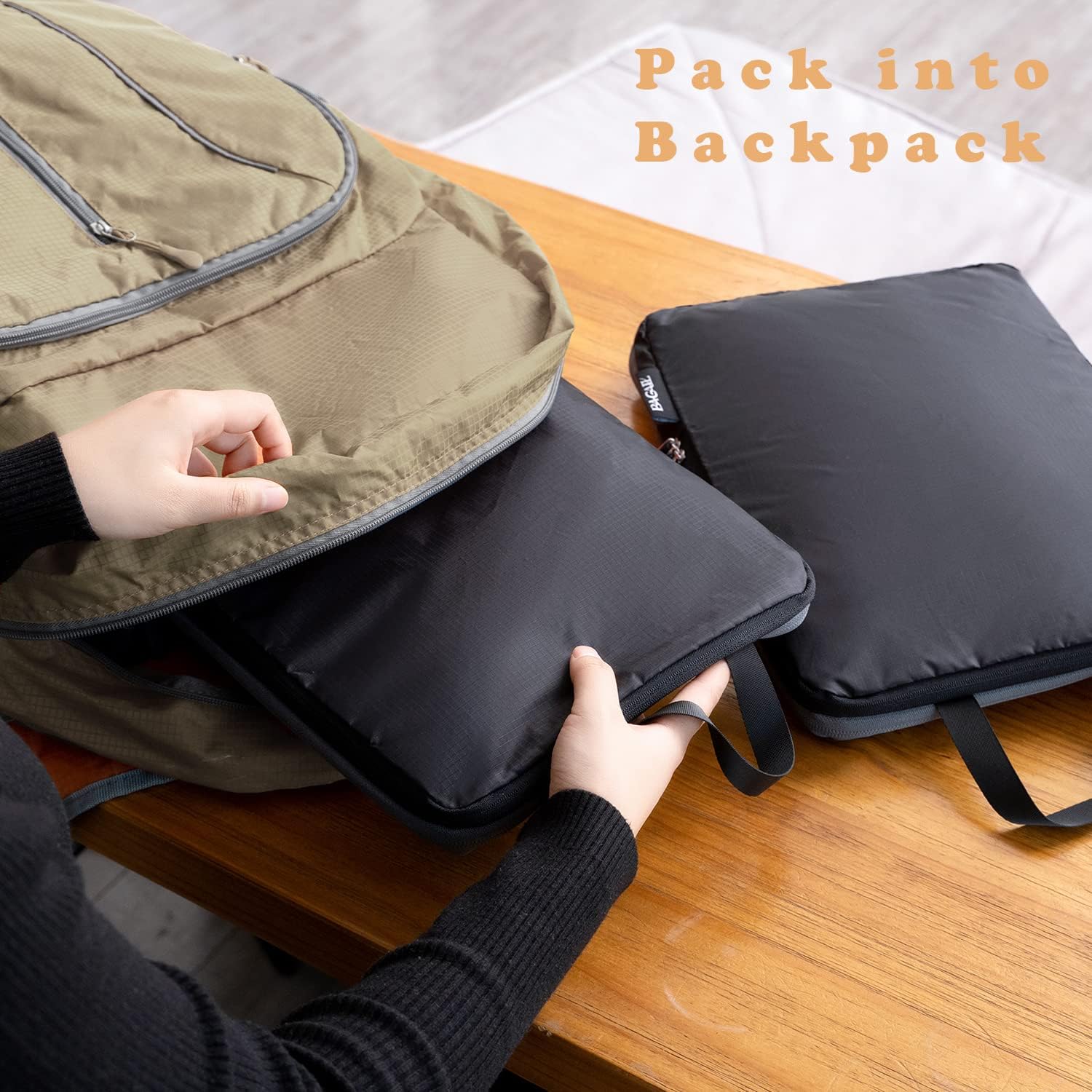 BAGAIL 6 Set Ultralight Compression Packing Cubes Packing Organizer for Travel Accessories Luggage Suitcase Backpack - Image 8