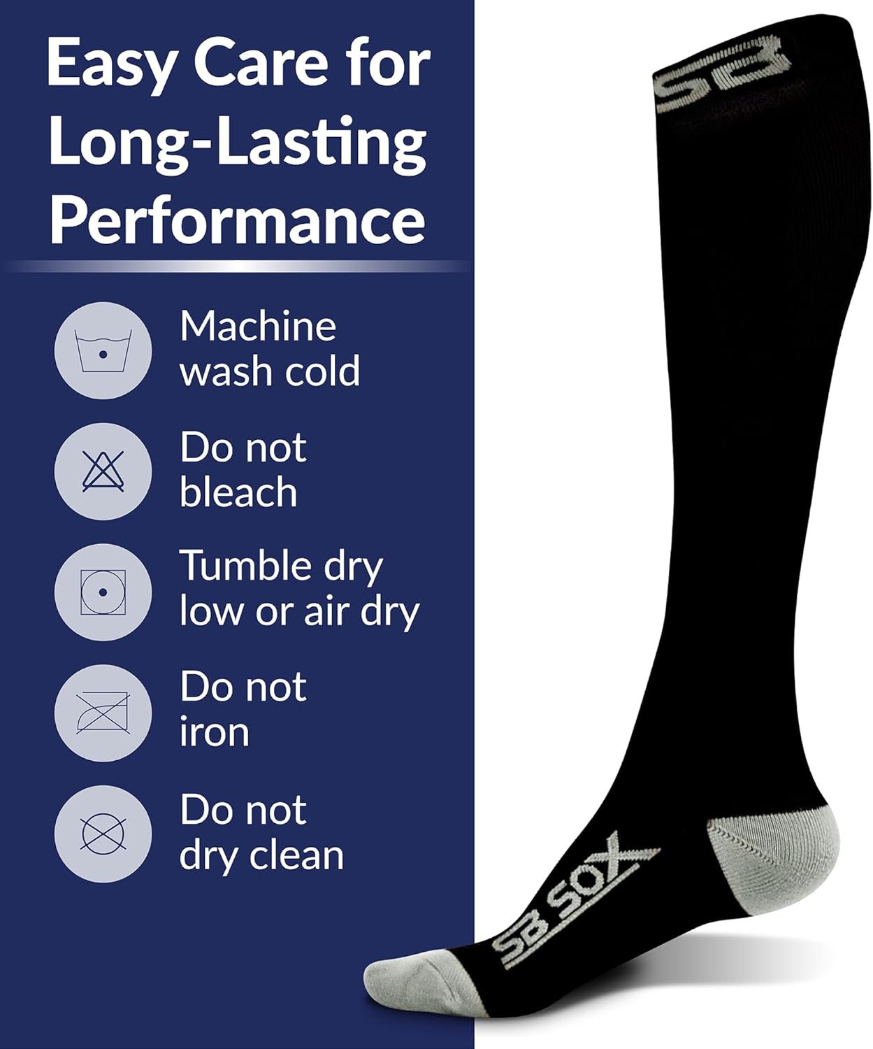 SB SOX Compression Socks for Men & Women (20-30 mmHg) - Best Support Stockings for Travel, Medical, and Sports - Perfect for Everyday Wear - Image 8