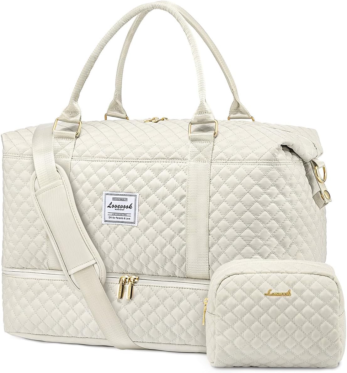 LOVEVOOK Travel Duffle Bag,Weekender Bags for Women with Shoe Compartment,Carry on Overnight Bag with Toiletry Bag,Gym Duffel Bag with Wet Pocket, Hospital Bags for Labor and Delivery - Image 2