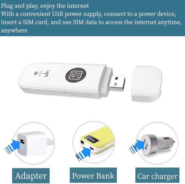 Global Edition 4G LTE Portable WiFi Hotspot for Travel with SIM Card Slot Hotspot Device Support FDD:B1/2/3/4/5/7/8/20/28/66 in North America, South America Europe Africa Around The World (Black) - Image 9
