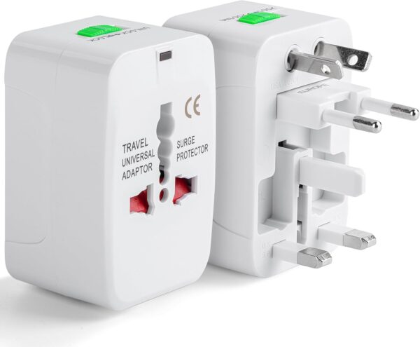 Bates- Universal Adapter for Travel, Compact International Power Adapter for USA, EU, UK, Australia, and India Outlets, All in One - Image 2