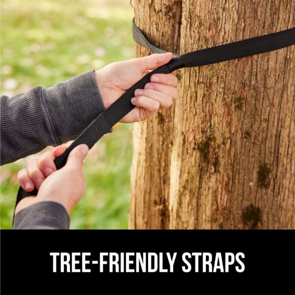 GORILLA GRIP Durable Portable Camping Hammock, Holds 400lbs with Heavy Duty Tree Straps, Comfortable Travel Swing, Camp Hammocks, Easy to Use and Install, Outdoor Essentials, Blue, 9x4.5 FT - Image 9